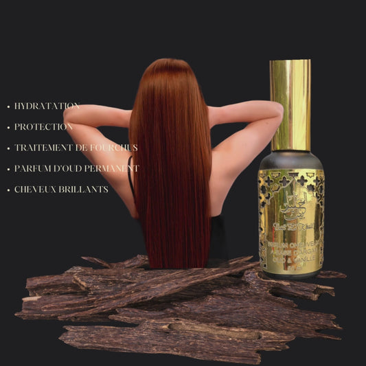 Sérum artisanal parfumé pour cheveux au oud royal à base d'argan 50ML